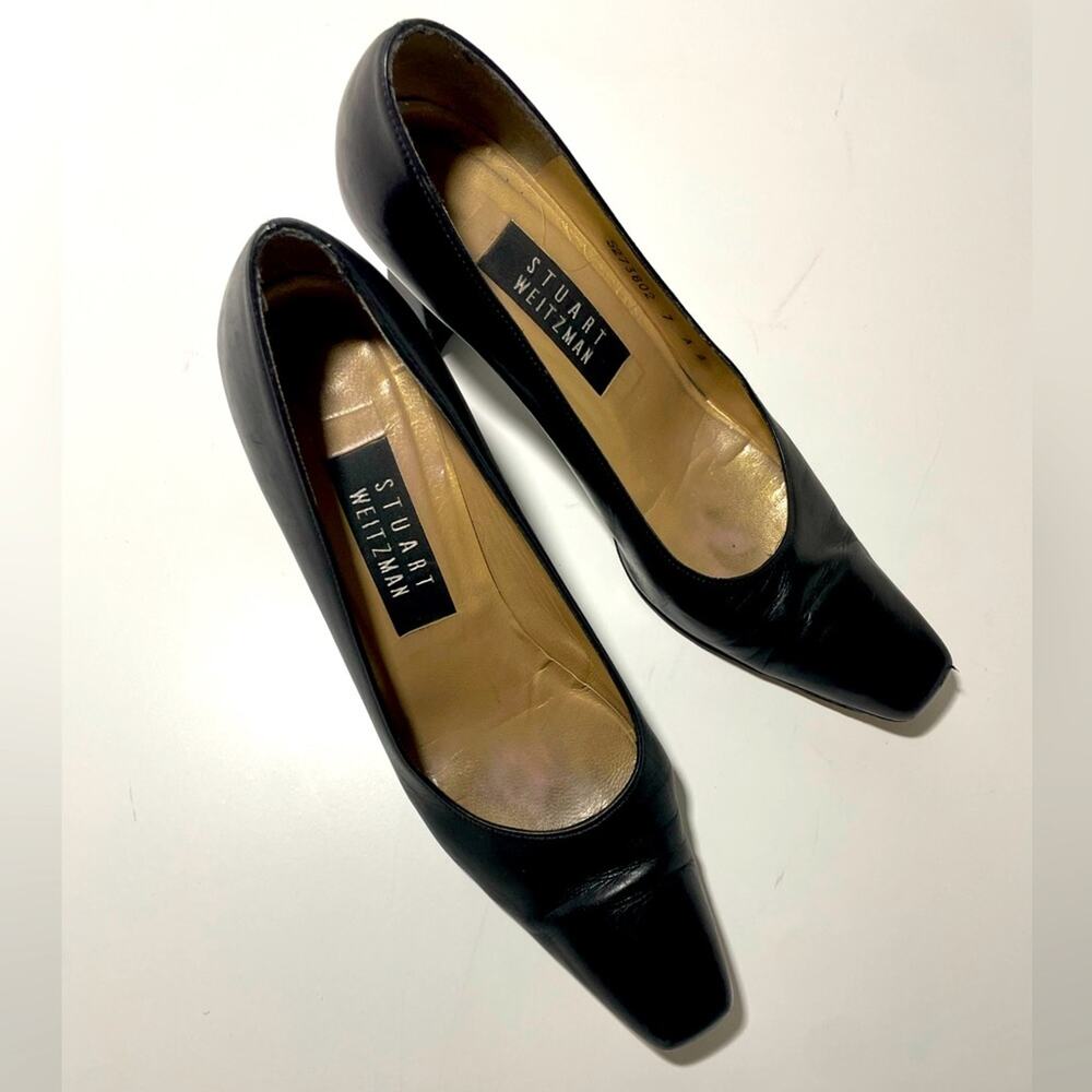 Vintage Stewart Weitzman Black Heels Size 7 AA - Picture 4 of 11